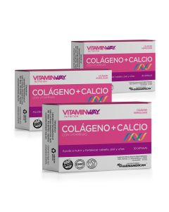 PLAN 90 DIAS COLAGENO + CALCIO x30 (3 estuches)